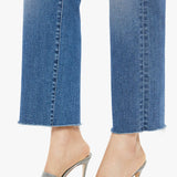 Mother Mid Rise Rambler Zip Ankle Fray / Whats Your Sign Wash