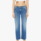 Mother Mid Rise Rambler Zip Ankle Fray / Whats Your Sign Wash