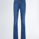 Liu Jo Better Denim Bottom Up High Waisted Flared Jeans / Blue Denim