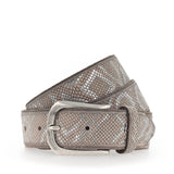 B.belt Sabia White/Silver with Silver buckle