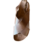 Bosabo Sling back cross-over Sandals / Brown leather