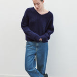 American Vintage East Pullover V-Neck / Navy Melange