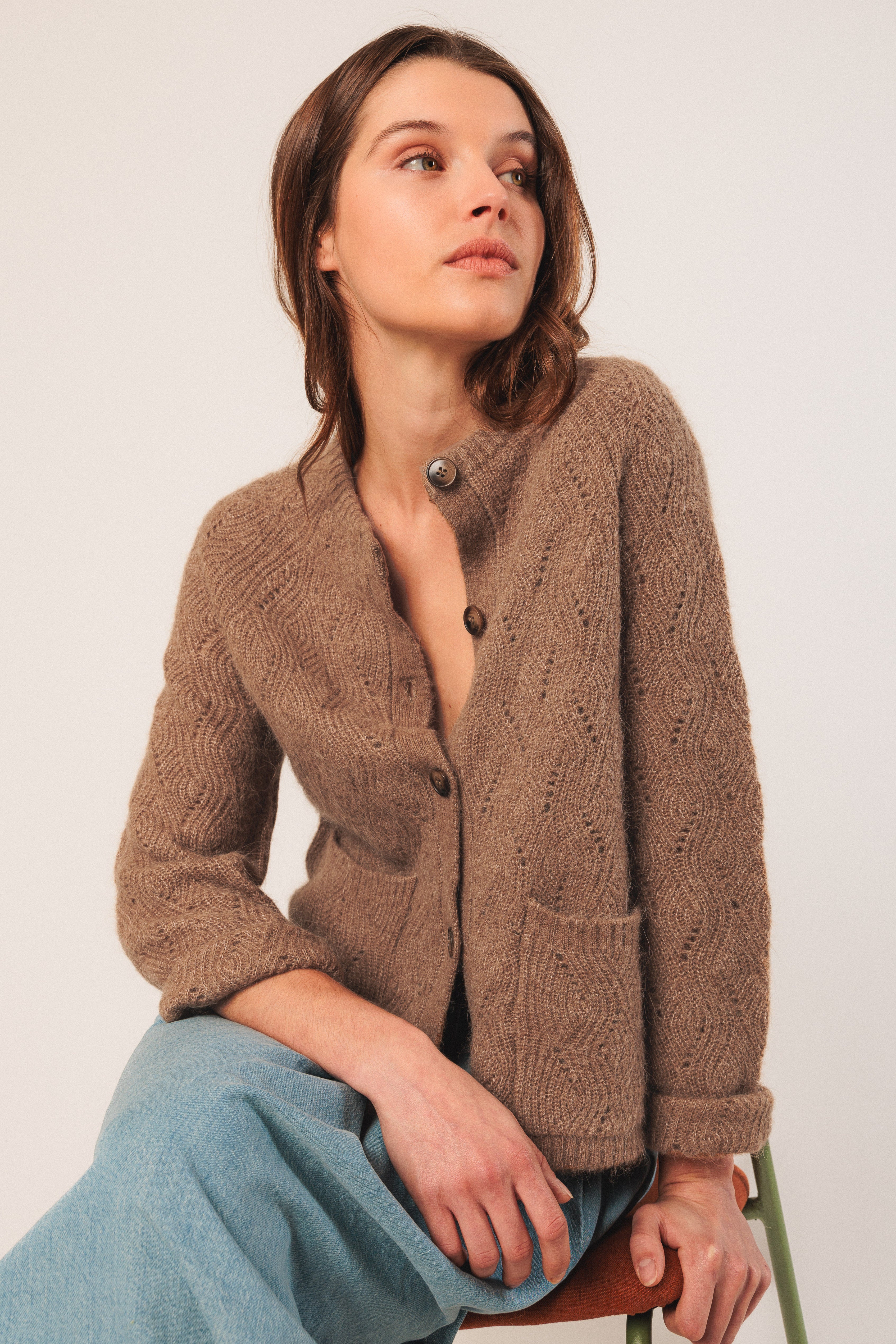 Indi & Cold Crochet Cardigan / Camel – Enzo & Toto
