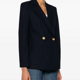 Harris Wharf London Double Breasted Blazer, Honeycomb Navy