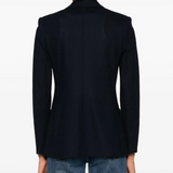 Harris Wharf London Double Breasted Blazer, Honeycomb Navy