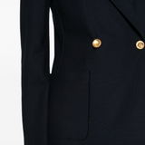 Harris Wharf London Double Breasted Blazer, Honeycomb Navy