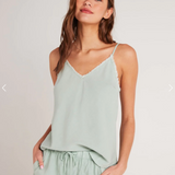 Bella Dahl Frayed Cami - Oasis Green