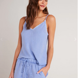 Bella Dahl Frayed Cami - Peri Blue