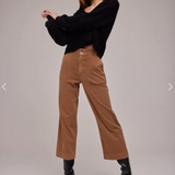 Bella Dahl Saige Wide Leg Crop Pant - Warm Oak