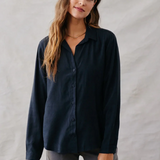 Bella Dahl Classic Button Down Shirt - Vintage Black