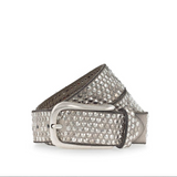 B.belt Zoe Silver Buckle Belt - Taupe