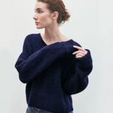American Vintage East Pullover V-Neck / Navy Melange