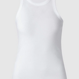 Organic Rib Tank Top / White