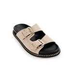 Estilo Emporio Venice Suede Slides / Sand