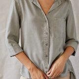 Bella Dahl Split Back Button Down / Soft Army