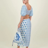 Luna Tie Front Skirt / Amalfi