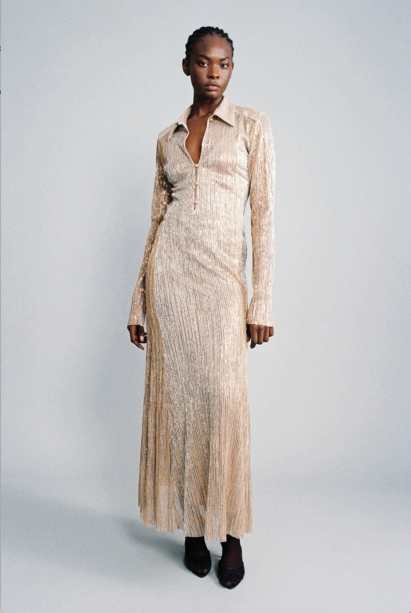 Sabina Musayev Orbit Dress -Antique Gold Enzo & Toto Sabina Musayev Orbit Dress -Antique Gold Enzo & Toto