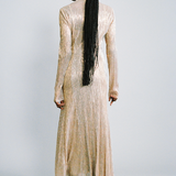 Sabina Musayev Orbit Dress -Antique Gold