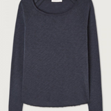 American Vintage Sonoma Long Sleeve T Shirt - Navy Blue Vintage