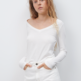 American Vintage Gamipy Long Sleeve T Shirt - White