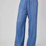 Bella Dahl Smocked Waist Wide Leg Pant - Moonlit Haze Wash