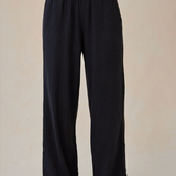 Bella Dahl Smocked Waist Wide Leg Pant - Vintage Black