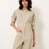 Sessùn Notteri Overshirt / Sand-Black Stripes