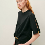Sessùn Angeleyes Slit Sleeves T-shirt / Moonless