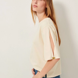 Sessùn Angeleyes Slit Sleeves T-shirt / Milk