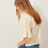 Sessùn Angeleyes Slit Sleeves T-shirt / Milk