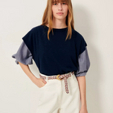 Sessùn Tiberio sleevless thin knit Top / Blue de Chine