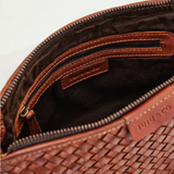 Basque Woven Crossbody Bag / Amber