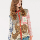 Isabel Mixed Print Shirt - Oriental