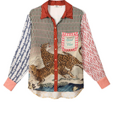 Isabel Mixed Print Shirt - Oriental