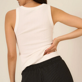 Project Social T Cooper Sweater Rib Tank / White