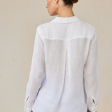 Bella Dahl Pocket Button Down Linen / White