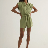Bella Dahl Split Detail Romper / Summer Moss