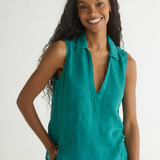 Bella Dahl Sleeveless Pullover / Teal Green