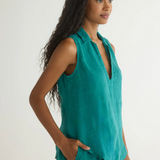 Bella Dahl Sleeveless Pullover / Teal Green