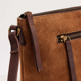 Suede Essential Crossbody Bag / Camel