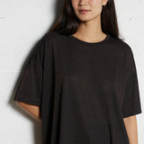 Please Glitter Over Size Top / Marrone