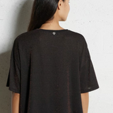 Please Glitter Over Size Top / Marrone