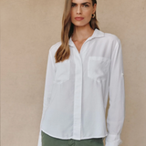 Bella Dahl Split Back Button Down / White