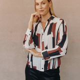 Bella Dahl Pleated Button Down / Modern Art