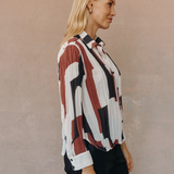 Bella Dahl Pleated Button Down / Modern Art