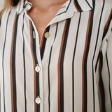 Bella Dahl Boyfriend Button Down / Autumn Lurex Stripe