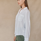 Bella Dahl Split Back Button Down / White