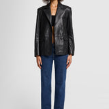7 For All Mankind Calie Straight Denim / Huntington Dark Blue