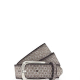 B.belt Mara Leather Belt / Ivory Silver