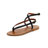 Abako Leather Sandals / Keo Black